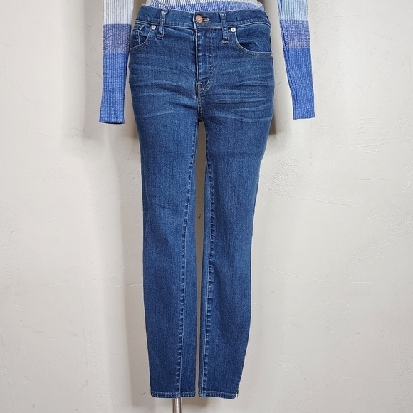 Madewell Denim - Madewell x Sezane 9" High Riser Skinny Crop Jeans With Zipper Detail Size 29